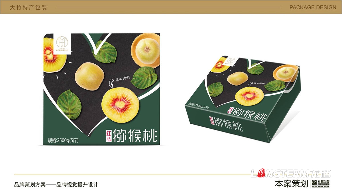 大竹獼猴桃水果卡通包裝盒設計_達州市大竹縣地方特產(chǎn)水果奇異果包裝設計方案