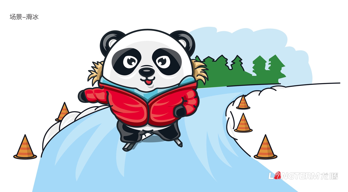 成都海昌極地海洋世界樂(lè )奇冰雪樂(lè )園卡通吉祥物設計|冰雪主題樂(lè )園LOGO手繪設計效果圖及3D渲染